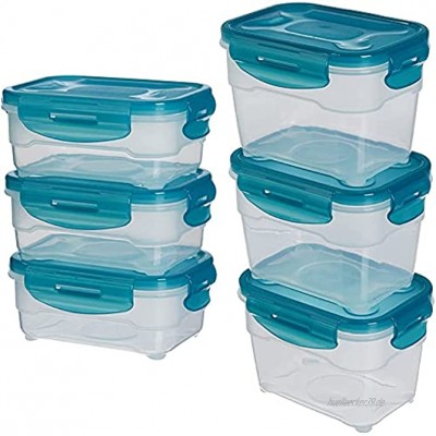 Basics Airtight Food Storage Containers Set 3 x 1.0 Liter & Frischhaltedosen-Set luftdicht 6-teiliges 3 x 0.6 L Set