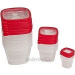 Deuba Frischhaltedosen mit Deckel 24-tlg Kunststoff BPA-Frei Spülmaschinen- und Mikrowellengeeignet Vorratsdosen Set Rot