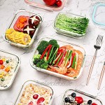 GENICOOK Frischhaltedose aus Glas Glasbehälter mit Deckel Vorratsdosen Glasschüssel Aufbewahrungsbehälter Lebensmittelbehälter Geschirr für mikrowelle LFGB zugelassen für Home Küche9er-Set