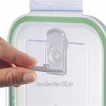 GOURMETmaxx Glas-Frischhaltedosen klick-it 6 TLG. | Spülmaschinen- Mikrowellen- und Gefrierschrankgeeignet | Deckel BPA-frei mit Silikon Dichtungsring und 4-Fach-klick-Verschluss [Limegreen]