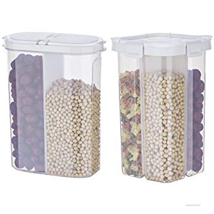 HARLIANGXY Vorratsdosen Set für Lebensmittel Vorratsbehälter mit luftdichtem Deckel Frischhaltedosen aus langlebigem Kunststoff BPA-frei um Lebensmittel frisch zu halten 2300ml und 2600ml
