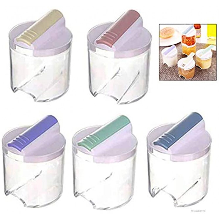 iwobi 5 Stück Vorratsdosen Set Frischhaltedosen mit Deckel BPA frei Kunststoff Vorratsdosen für Getreide Mehl