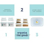 Komax Biokips Frischhaltedosen mit Deckel | Set mit 6 Vorratsdosen für Küche Speisekammer BPA-freier Zucker Mehl Trockenfutter