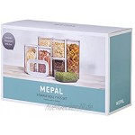 Mepal Vorratsdosen Modula 7-teilig – Starter-Set – ideal für die Aufbewahrung von trockenen Lebensmitteln – spülmaschinenfest Kunststoff Weiß