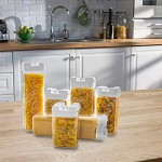 Numyton Vorratsdosen mit Deckel Aufbewahrungsbox Küche für Küche Aufbewahrung & Organisation Vorratsbehälter 6er für Küche Bad Dekoration Gewürze Aufbewahrung