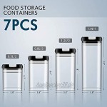 Vorratsdosen Frischhaltedosen für Lebensmittel 7 teilige Set Vorratsbehälter mit luftdichtem Deckel Frischhaltedosen aus langlebigem Kunststoff BPA-frei