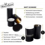 WachSam 3er Combi Set Vorratsdosen 1250 500 500ml aus Metall | matt schwarz beschichtet | mit zusätzlichem Aromaschutzeinsatz | Lebensmittelecht | hergestellt in Österreich und Deutschland