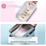 Finex Snoopy Isolierte Thermo-Lebensmitteltasche + Edelstahl-Fach Bento Box mit Deckel Set für Snack Tagesausflug Picknick
