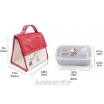 Finex Snoopy Isolierte Thermo-Lebensmitteltasche + Edelstahl-Fach Bento Box mit Deckel Set für Snack Tagesausflug Picknick