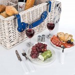 GOODS+GADGETS Picknickkorb für 4 Personen Luxus Weidenkorb für Picknick mit Picknickdecke und Kühltasche