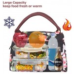 ILOME Isolierte Kühltasche für Damen und Herren wasserdicht schöne Leinen-Lunchtasche perfekte Größe für Lunchbox für Männer und Frauen Arbeit Picknick oder Reisen
