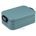Mepal Bento-Lunchbox Take A Break Nordic Green midi – Brotdose mit Fächern geeignet für bis zu 4 Butterbrote TPE pp abs 0 mm