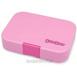 YUMBOX Panino mit 4 Fächern PERSONALISIERBAR Brotbox Lunchbox Bento Box mit fester Fächer-Unterteilung auslaufsichere Brotdose für Schule ideal zur Einschulung Power Pink ohne Namen