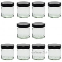 10 kleine Glastiegel 60ml Salbentiegel Cremetiegel aus Klarglas inkl. Beschriftungs-Etiketten