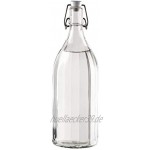 3x 12-Kant Glasflasche mit Bügelverschluss 1 Liter Draht-Bügelflasche zum Einkochen Mit Gummidichtung luftdicht Made in Germany