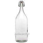 hocz 1 2 Set Bügelflaschen Bügelflasche Glasflaschen | Füllmenge 2000ml | Tafel-Etiketten Kreidetafel Tafelfolie T C | mit Bügelverschluss Selbstbefüllen | Grappa Likörflaschen 2 Stück