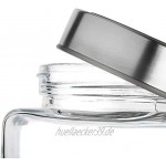 KADAX Vorratsglas Glasbehälter mit Deckel aus Kunststoff Lebensmittelbehälter aus Glas Vorratsdose für Nudeln Spaghetti Gewürze Einweckglas transparent luftdicht 700ML grau