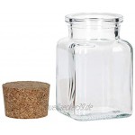 MamboCat 12tlg. Gläserset Teeglas mit Korkverschluss I Vierkantglas 150 ml I Wiederverwendbare Vorratsdose zur Aufbewahrung von Küchenkräutern & Gewürzen