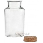 mikken Vorratsglas 2 Liter Apothekerglas Glasdose mit Korken inkl. Beschriftsungsetikett