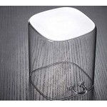 Vorratsdose aus Glas 1000 ml transparent stapelbar Glasbehälter mit luftdichtem Verschluss Holzdeckel und Löffel Küchenaufbewahrungsbehälter für Kaffee Bohnen Tee Gewürzflasche Nüsse Süßigkeiten