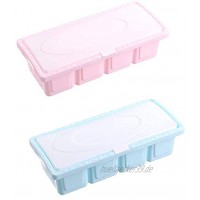 AWQREB 2 Stück Gewürzbox-Set Gewürzsalz-Zucker-Cruet-Gläser Multifunktions-Zuckergewürzsalz-Aufbewahrungsbox für das Backpicknick in der Küche