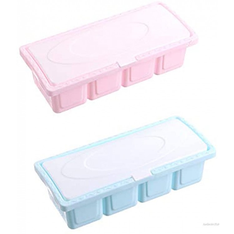 AWQREB 2 Stück Gewürzbox-Set Gewürzsalz-Zucker-Cruet-Gläser Multifunktions-Zuckergewürzsalz-Aufbewahrungsbox für das Backpicknick in der Küche