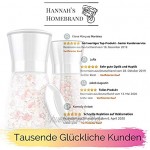Hannah's Homebrand® Salz und Pfeffermühle mit Keramik-Mahlwerk härter als Stahl Salzmühle oder auch Gewürzmühle Ohne Gewürzinhalt deutsche Marke