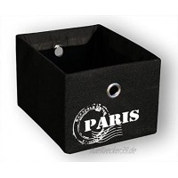 KMH® Praktischer Schrankkorb *Traveller* 20 x 26 cm Farbe: schwarz Aufdruck: Paris #204131