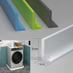 Shower Barrier Silikon Badezimmer Wasser Stopper Dusche Haltestreifen Blocker Tür Boden Dichtung Streifen Trocken- Und Nasstrennung Trennwand-Blau 60Cm