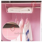 ZCZZ Hängende Korbaufbewahrung für Küchenregal Schrank Dressing Büro Metallaufbewahrungskorb Stapelbare Regalkörbe Farbe : Pink