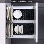 zhangsan Expandierbares Küchenschubladen-Organisationsbrett mit Anti-Rutsch-Pad auf der Unterseite und 12 Heringen Teleskopbrett