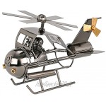 Brubaker Weinflaschenhalter 'Paar im Hubschrauber' Metall Skulptur Geschenk mit Geschenkkarte