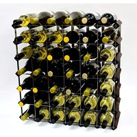 Cranville wine racks Klassische 42 Flasche Eiche dunkel gebeiztem Holz und verzinktem Metall Weinregal fertig montiert