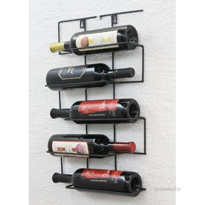 DanDiBo Weinregal Wand aus Metall Flaschenhalter Flaschenständer Wandregal Cinco 53 cm HX13615