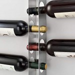 [en.casa] Modernes Weinregal für 12 Flaschen Edelstahl Flaschenregal Wandregal für Weinflaschen Weinständer 100 x 5 x 7 cm