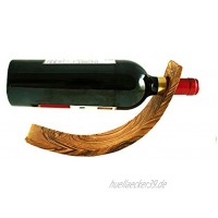 EQT-TEC Design Weinflaschenhalter aus hochwertigem Olivenholz Echtholz Flasche Ständer Halter
