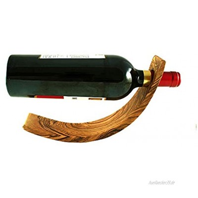 EQT-TEC Design Weinflaschenhalter aus hochwertigem Olivenholz Echtholz Flasche Ständer Halter