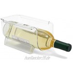 Juvale Stapelbarer Weinflaschenhalter Kunststoff-Organizer 2-teiliges Set