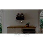 OROPY Wand Weinregal mit Glashalter Vintage Flaschenregal aus Holz für Küche Esszimmer Bar Wohn- und Küchendekor Vollständig montiert