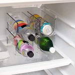 Sonline Kühlschrank-Organizer für die Küche Flaschenaufbewahrung stapelbar Weinhalter Flaschen Display Kühlschrank Küche 4 Stück