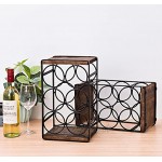 Sudoku Weinregal für die Arbeitsfläche aus Metall und Holz für 6 Flaschen