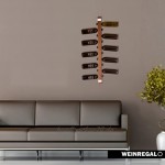 WEINREGALO Nussbaum | Das Moderne Design Weinregal Flaschenregal aus Holz für Ihre Wand Flaschenregal für 11 Weinflaschen 100 x 5 x 5 cm dekorativ für Wohnzimmer oder Küche