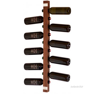 WEINREGALO Nussbaum | Das Moderne Design Weinregal Flaschenregal aus Holz für Ihre Wand Flaschenregal für 11 Weinflaschen 100 x 5 x 5 cm dekorativ für Wohnzimmer oder Küche