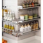Küchenregal Wand-Gewürzregal aus Edelstahl 304 Home Multifunktions-Platzhalter Sparen Sie Platz und Laden Sie Farbe : B größe : 50cm