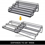 YGJT Gewürzregal Stehend mit 3 Ebenen Set 2 | Metal Gewürzständer 3 Stufe Stapelbar | Küchenorganizer für Gewürzaufbewahrung Schwarz