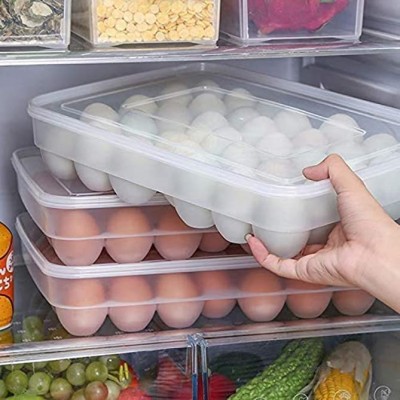 Eier-Aufbewahrung Eierbehälter für Kühlschrank Kühlschrank Organisation Aufbewahrungsbehälter transparente Box 34 Fächer 1 Stück