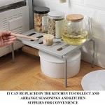 Einziehbares Küchenregal grau Lagerregal ausziehbar Schrank Regal ausziehbares Teleskopregal Geschirrablage für Küchenschrank Bad Vorratsraum Büro