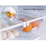 HapiLeap Kühlschrank-Organizer Schubladenorganizer Einzigartiges Design Pull Out Behälter für Kühlschrank Aufbewahrungsbox Haus Organizer 2 Pack