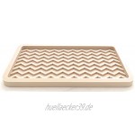 Happitasa Küchenspüle Silikonablage und Schwammhalter Zickzack-Stil Sandpuppe 25,4 x 13,3 cm