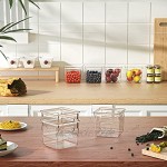 Huolewa Set mit 8 Vorratsbehältern Kühlschrank-Organizer mit Griff für Speisekammer Kühlschrank Gefrierschrank Küchenarbeitsplatten Schränke Badezimmer – BPA-frei